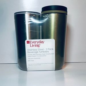 Stainless steel - 2 pack beverage tumblers
